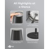 Langaton LED-pöytävalaisin, koko M, 38 cm, RGBW, musta