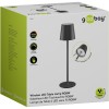 Langaton LED-pöytävalaisin, koko M, 38 cm, RGBW, musta