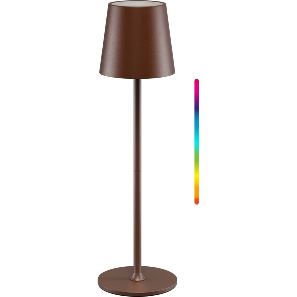 Langaton LED-pöytävalaisin, koko M, 38 cm, RGBW, kuparinvärinen