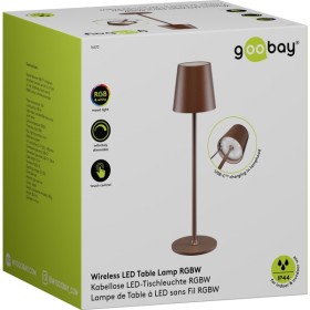 Langaton LED-pöytävalaisin, koko M, 38 cm, RGBW, kuparinvärinen