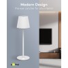 Langaton LED-pöytävalaisin, koko M, 37 cm, valkoinen
