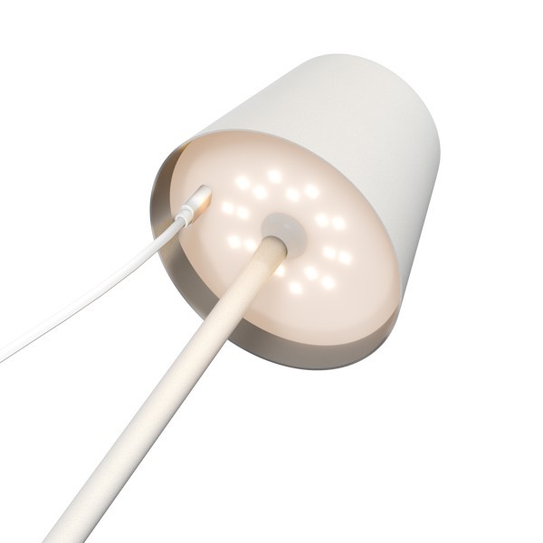 Langaton LED-pöytävalaisin, koko M, 37 cm, valkoinen