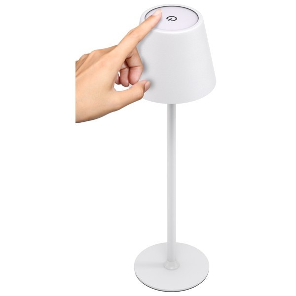 Langaton LED-pöytävalaisin, koko M, 37 cm, valkoinen