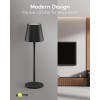 Langaton LED-pöytävalaisin, koko M, 37 cm, musta