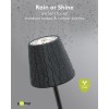 Langaton LED-pöytävalaisin, koko M, 37 cm, musta