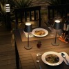 Langaton LED-pöytävalaisin, koko M, 37 cm, musta