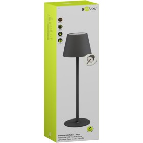 Langaton LED-pöytävalaisin, koko M, 37 cm, musta