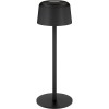 Langaton LED-pöytävalaisin, koko S, 25 cm, musta