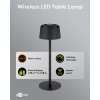 Langaton LED-pöytävalaisin, koko S, 25 cm, musta
