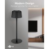 Langaton LED-pöytävalaisin, koko S, 25 cm, musta