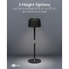 Langaton LED-pöytävalaisin, koko S, 25 cm, musta