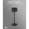 Langaton LED-pöytävalaisin, koko S, 25 cm, musta