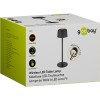 Langaton LED-pöytävalaisin, koko S, 25 cm, musta