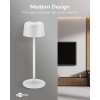 Langaton LED-pöytävalaisin, koko S, 25 cm, valkoinen