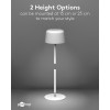 Langaton LED-pöytävalaisin, koko S, 25 cm, valkoinen