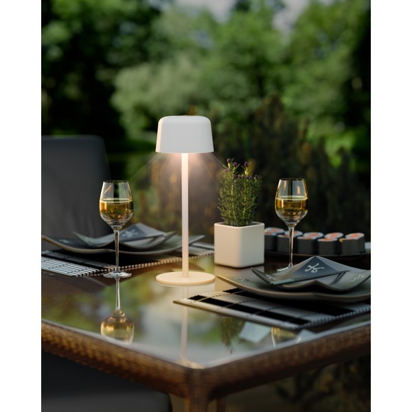 Langaton LED-pöytävalaisin, koko S, 25 cm, valkoinen