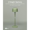 Langaton LED-pöytävalaisin, koko S, 25 cm, vihreä