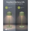 Langaton LED-pöytävalaisin, koko S, 25 cm, vihreä