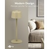 Langaton LED-pöytävalaisin, koko S, 25 cm, beige