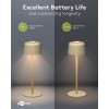 Langaton LED-pöytävalaisin, koko S, 25 cm, beige