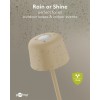 Langaton LED-pöytävalaisin, koko S, 25 cm, beige
