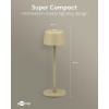 Langaton LED-pöytävalaisin, koko S, 25 cm, beige