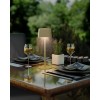 Langaton LED-pöytävalaisin, koko S, 25 cm, beige