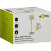 Langaton LED-pöytävalaisin, koko S, 25 cm, beige