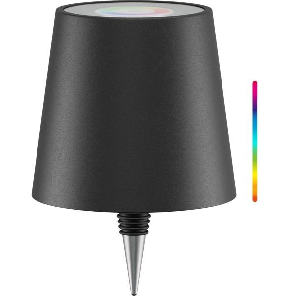 Langaton LED-pullovalo, RGBW, musta