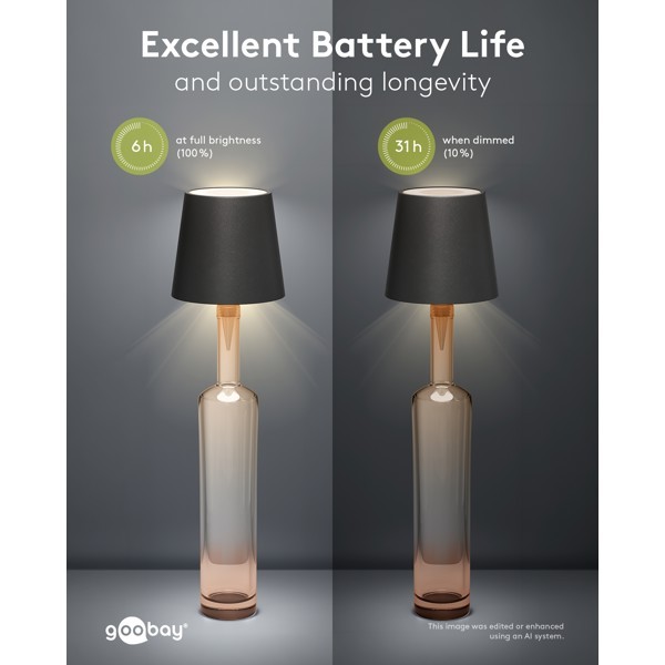 Langaton LED-pullovalo, RGBW, musta