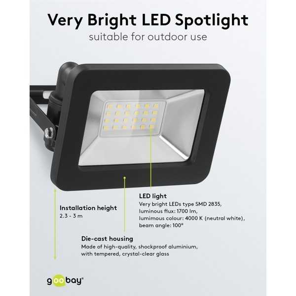 LED-ulkovalonheitin, 20 W