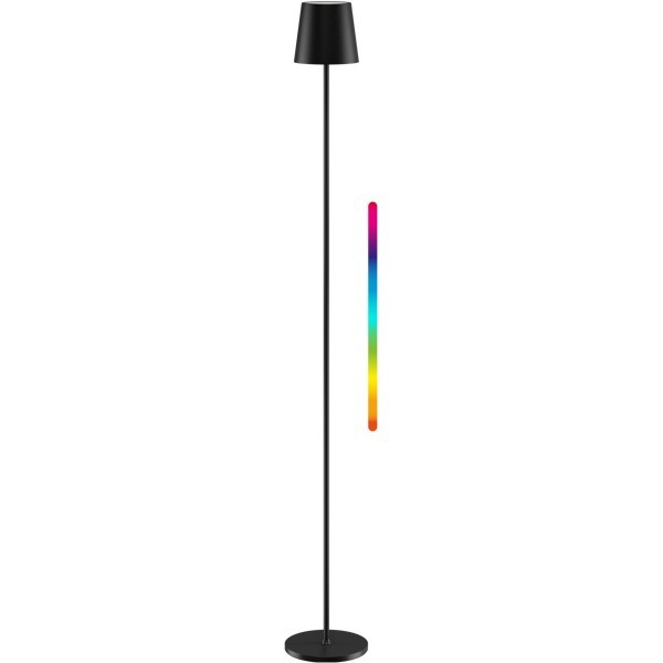 Langaton LED-lattiavalaisin, koko XL, 122 cm, RGBW, musta