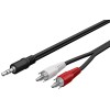 Äänikaapeli AUX-sovitin, 3,5 mm:n uros - stereo RCA-uros