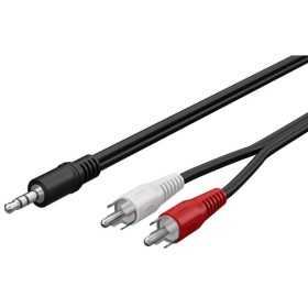 Äänikaapeli AUX-sovitin, 3,5 mm:n uros - stereo RCA-uros