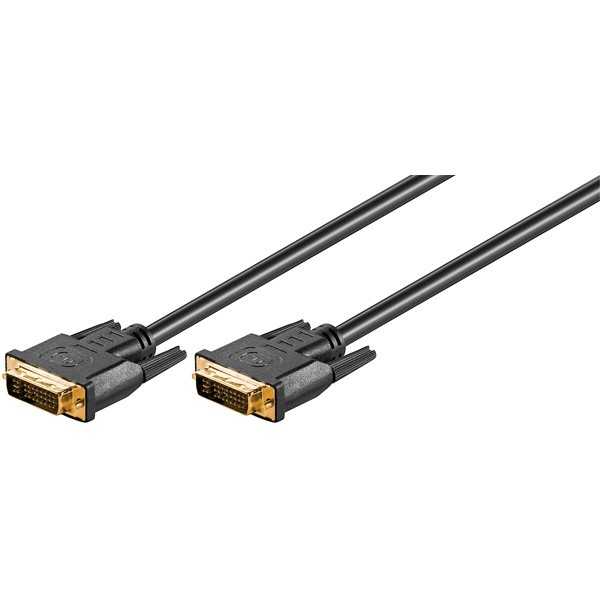 DVI-I Full HD -kaapeli Dual Link, kullattu
