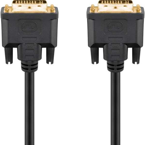 DVI-I Full HD -kaapeli Dual Link, kullattu