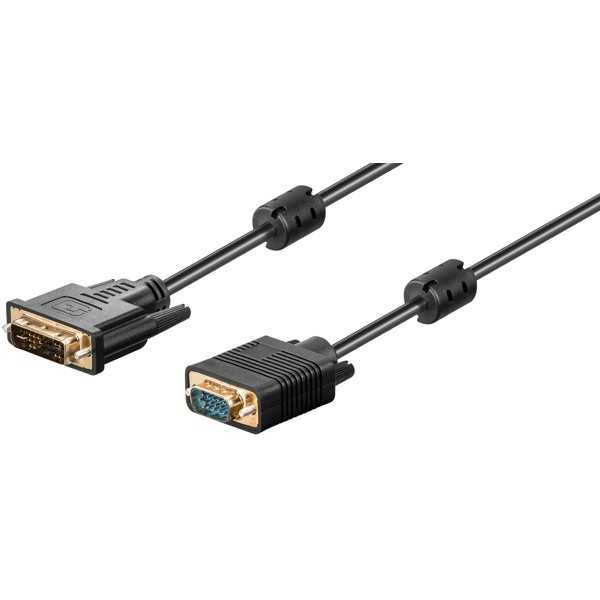 DVI-A/VGA Full HD -kaapeli, kullattu