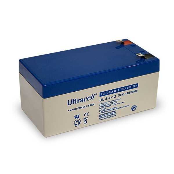 lyijyakku 12 V, 3,4 Ah (UL3.4-12)