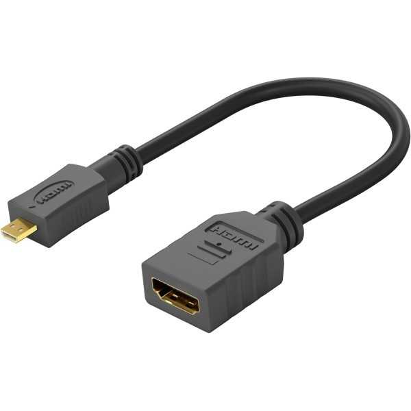 Micro HDMI / HDMI-sovitin, 4K/60Hz