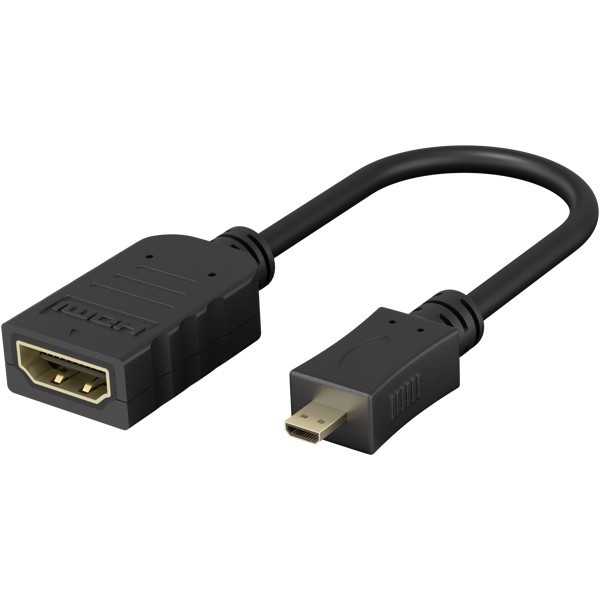 Micro HDMI / HDMI-sovitin, 4K/60Hz