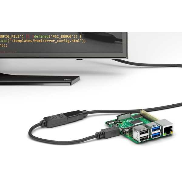 Micro HDMI / HDMI-sovitin, 4K/60Hz