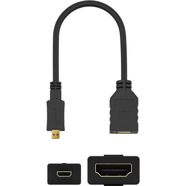 Micro HDMI / HDMI-sovitin, 4K/60Hz