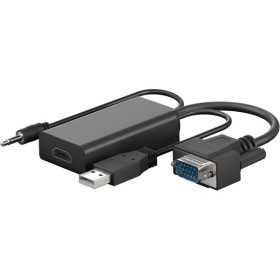 VGA-HDMI-muunnin, jossa 3,5 mm:n ääniliitäntä