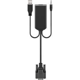 VGA-HDMI-muunnin, jossa 3,5 mm:n ääniliitäntä