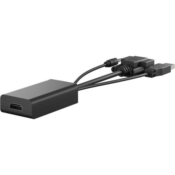 VGA-HDMI-muunnin, jossa 3,5 mm:n ääniliitäntä