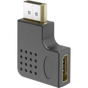 DisplayPort-kulmasovitin 90° vasemmalle
