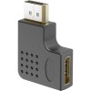DisplayPort-kulmasovitin 90° vasemmalle