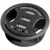 3-porttinen sisäänrakennettu USB-keskitin, jossa 2 x 3,5 mm:n jakkiliitäntää