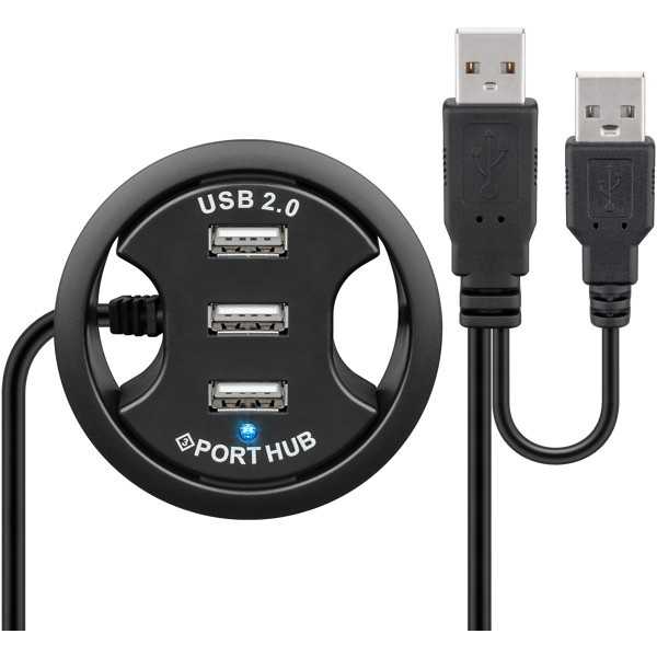 3-porttinen sisäänrakennettu USB-keskitin