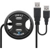 3-porttinen sisäänrakennettu USB-keskitin